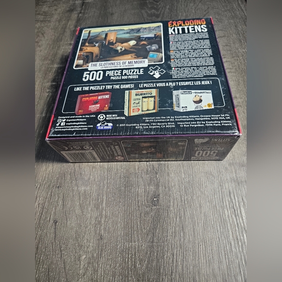 Exploding Kittens Puzzle The Slothness of Memory 500 piece Jigsaw Brand New - Picture 3 of 3
